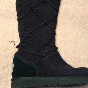 Women's Black Knit UGG Boots